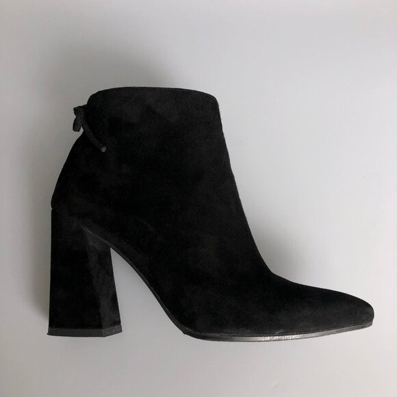 Wow! Stuart Weitzman Black Suede Ankle Boots - Picture 10 of 10